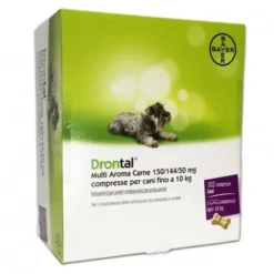 Drontal Multiaroma Carne 102 Compresse Per Cani Fino A 10 Kg