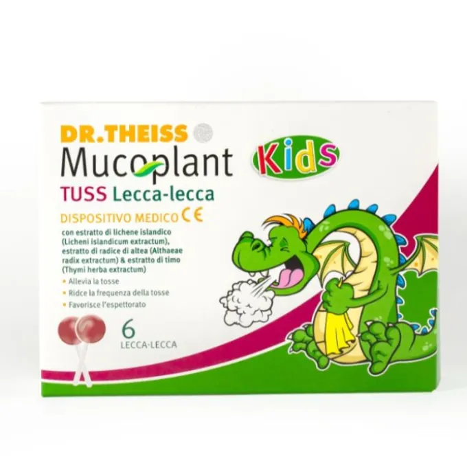 Dr Theiss Mucoplant Tuss Lecca Bambini 6 Pezzi Tosse Grassa Pastiglie