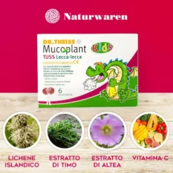 Dr Theiss Mucoplant Tuss Lecca Bambini 6 Pezzi Tosse Grassa Pastiglie