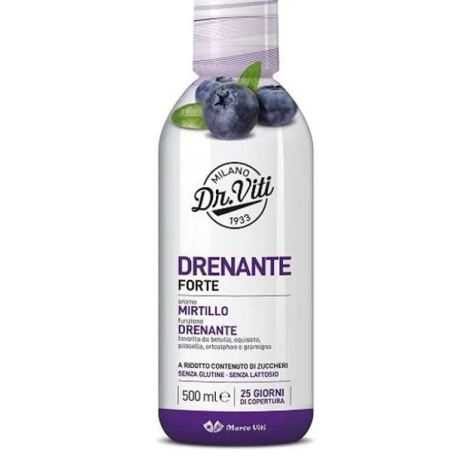 DR VITI DRENANTE FORTE MIRTILLO 500 ML SENZA ZUCCHERI - INTEGRATORE ALIMENTARE