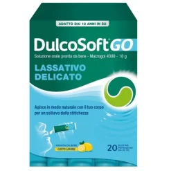 Dulcosoft Go 20 Bustine Da 20 Ml Gusto Limone Senza Zuccherosenza Glutine Senza Lattosio