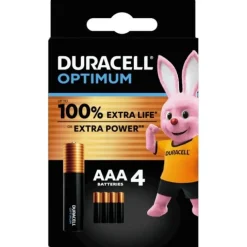 Duracell Optimum Aaa B4 4 Pile Blister