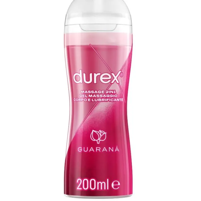 Durex Massage 2 In 1 Gel Massaggio Corpo E Lubrificante Guarana' 200 Ml Secchezza Intima
