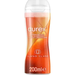 Durex Massage 2 In 1 Gel Massaggio Corpo E Lubrificante Ylang 200 Ml Secchezza Intima