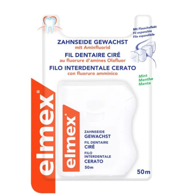 Elmex Filo Interdentale Cerato Per Igiene Orale 50 M Fili Interdentali