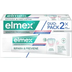 Elmex Sensitive Professional Ripara & Previene Whitening 2 Pezzi Da 75 Ml