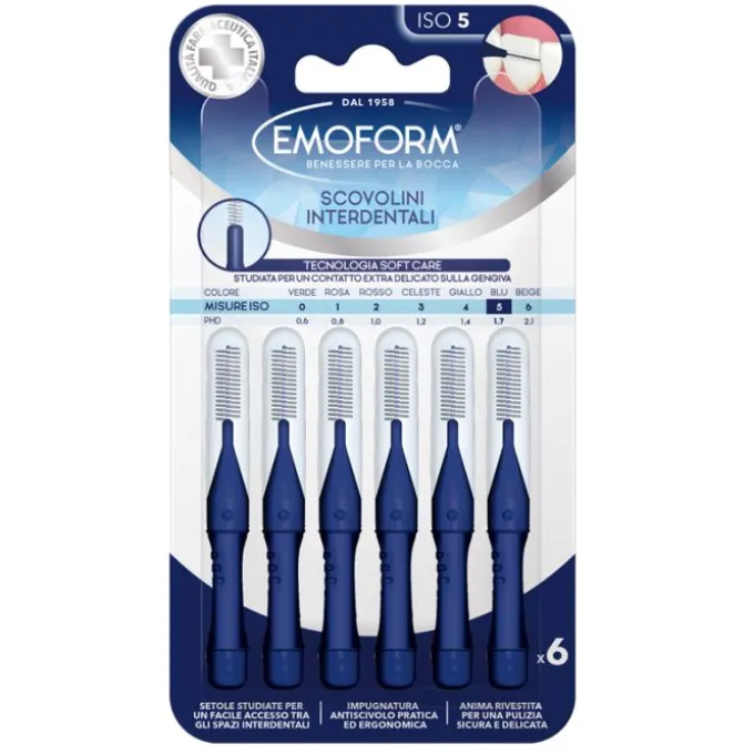 Emoform Scovolino Iso 5 Blu 6 Pezzi Scovolini