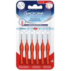 Emoform Scovolino Iso 2 Rosso 6 Pezzi Scovolini