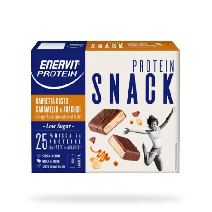 Enervit Protein Snack Caramello Arachidi Low Sugar 8 Barrette 31 G