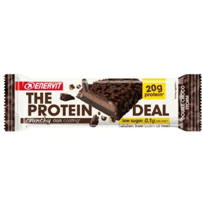 Enervit The Protein Deal Barretta Proteica Gusto Double Choco Storm 55 Gr