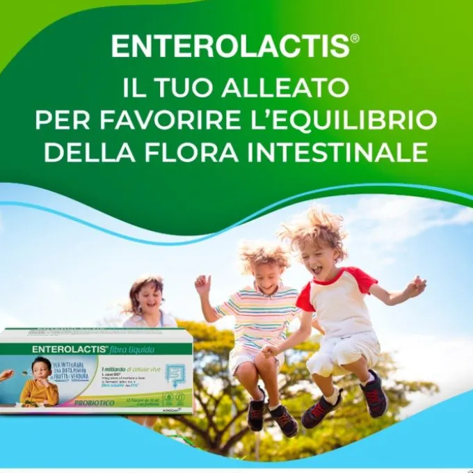 Enterolactis Fibra Liquida 12 Flaconcini X 10 Ml Fermenti Lattici