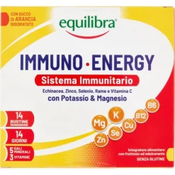 Equilibra Immuno Energy Potassio & Magnesio Integratore Difese Immunitarie 14 Bustine