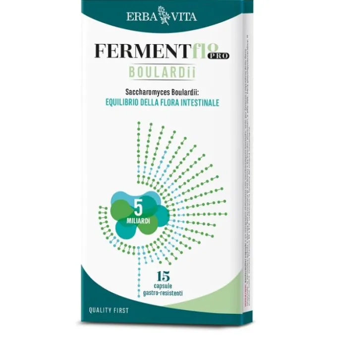 ERBA VITA FERMENTFLOR PRO BOULARDII PROBIOTICO INTESTINALE 15 CAPSULE GASTRO-RESISTENTI