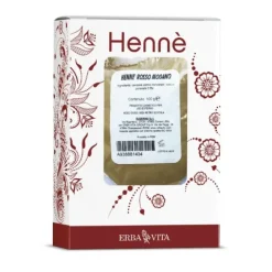 Erba Vita Henne Color Cap Rosso Mogano Tintura Per Capelli 100 G