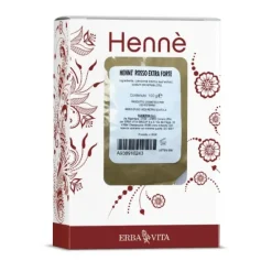 Erba Vita Henne Color Tintura Capelli Rosso Naturale Extra Forte 100 G