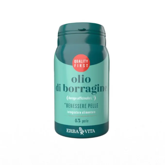 Erba Vita Olio Di Borragine Integratore Benessere Della Pelle 45 Perle Salute Della Pelle Ed Anti-In