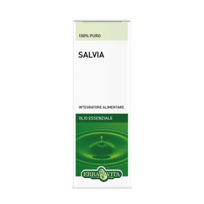 Erba Vita Olio Essenziale Salvia Integratore Antisudorazione 10 Ml
