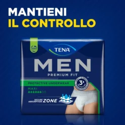 Essity Tena Men Premium Fit Mutandina Assorbente Livello 4 Taglia M 10 Pezzi