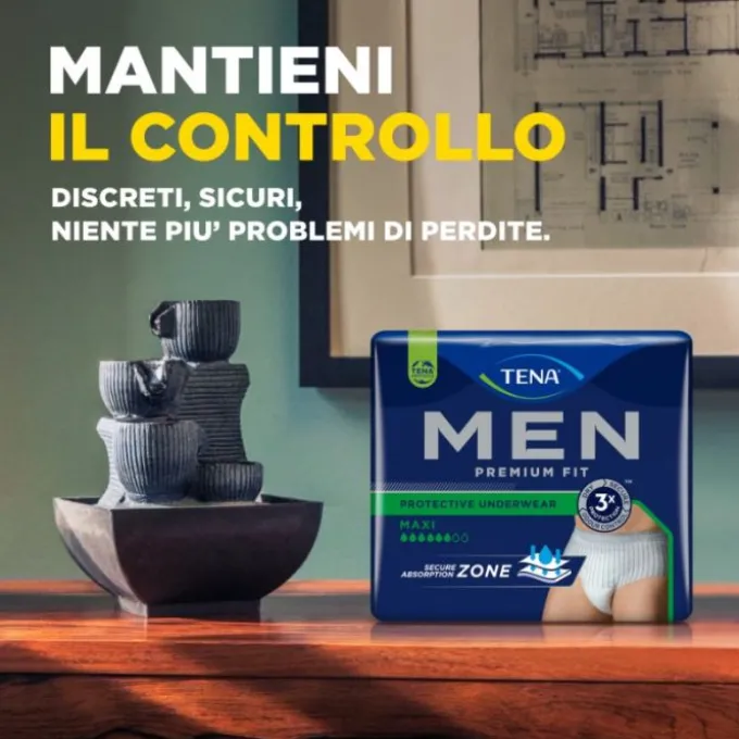 Essity Tena Men Premium Fit Mutandina Assorbente Livello 4 Taglia M 10 Pezzi