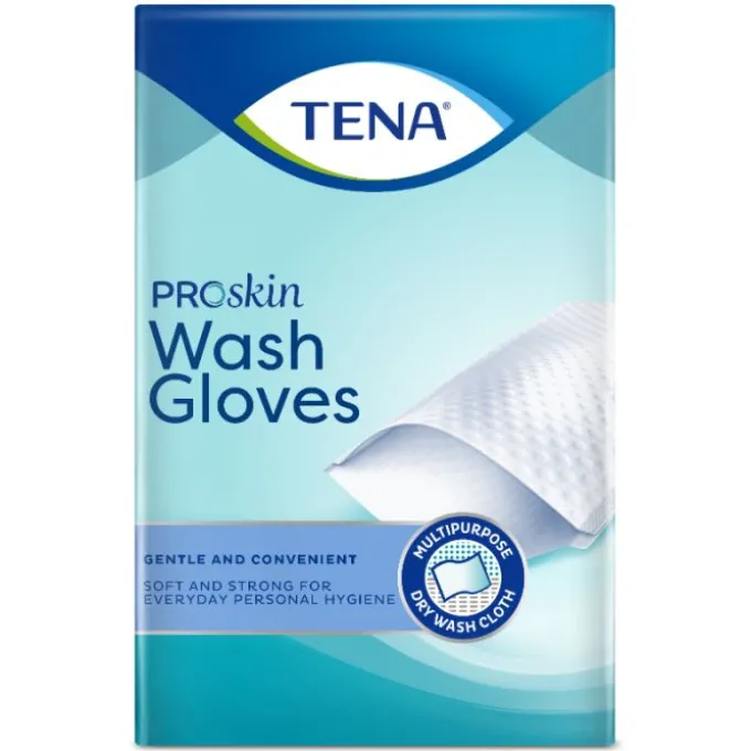 Essity Tena Wash Glove Guanti Deteregenti 50 Pezzi