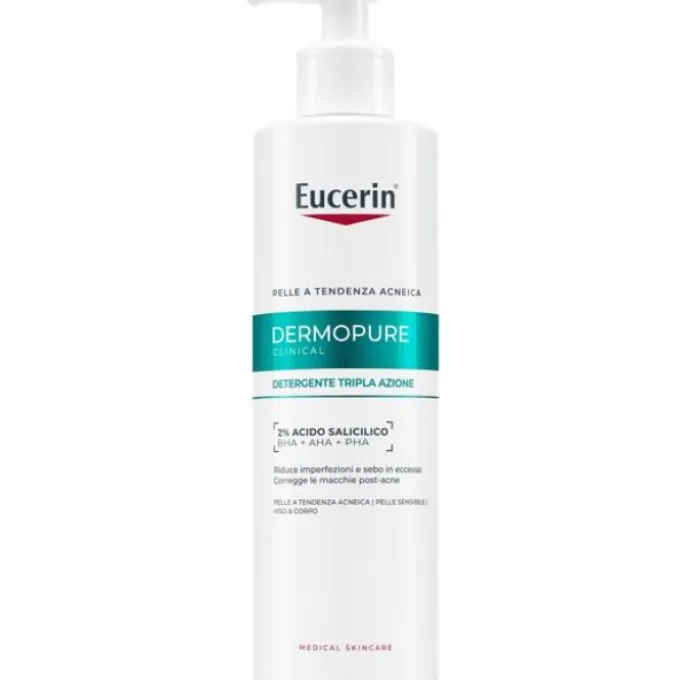 Eucerin Dermopure Clinical Detergente Tripla Azione 400 Ml - Cosmetico Detergenti Viso Pelle Grassa