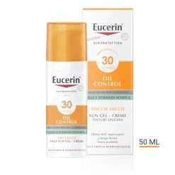 Eucerin Sun Oil Control Gel-Crema Tocco Secco Fp 30 Protezione Viso Pelle Grassa 50 Ml
