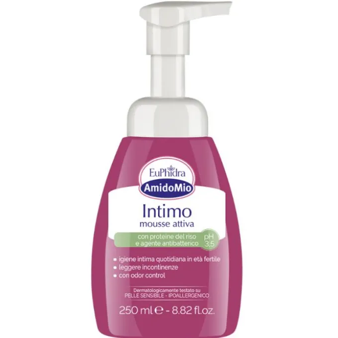 Euphidra Amidomio Intimo Detergente Mousse Attiva Ph 3,5 Antibatterico 250 Ml