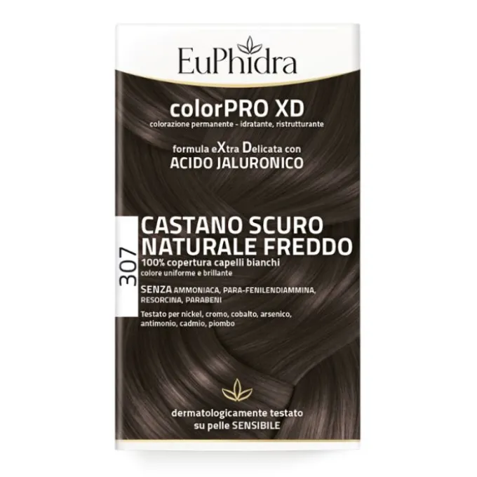 Euphidra Colorpro Xd 307 Castano Scuro Naturale Freddo Tintura Per Capelli