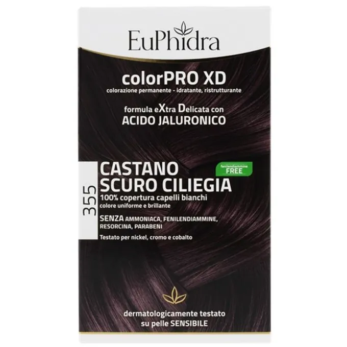 Euphidra Colorpro Xd Tintura Extra Delicata Colore 355 Castano Scuro Ciliegia