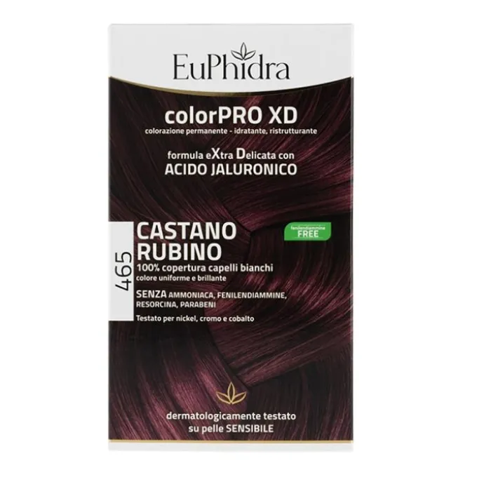 Euphidra Colorpro Xd Tintura Extra Delicata Colore Castano Rubino 465 Tinte