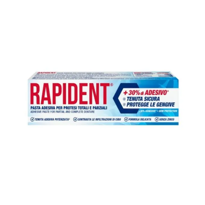 Euritalia Rapident Pasta Adesiva Per Dentiera 40 G Pulizia Protesi