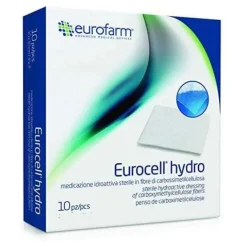 Eurofarm Eurocell Hydro Medicazione Idroattiva Ferite In Cmc 10 Pezzi 5X5 Cm