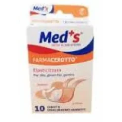 Farmac-Zabban Cerotto Meds Strips Tela Ipoallergenico Elasticizzato Assortiti 10 Pezzi