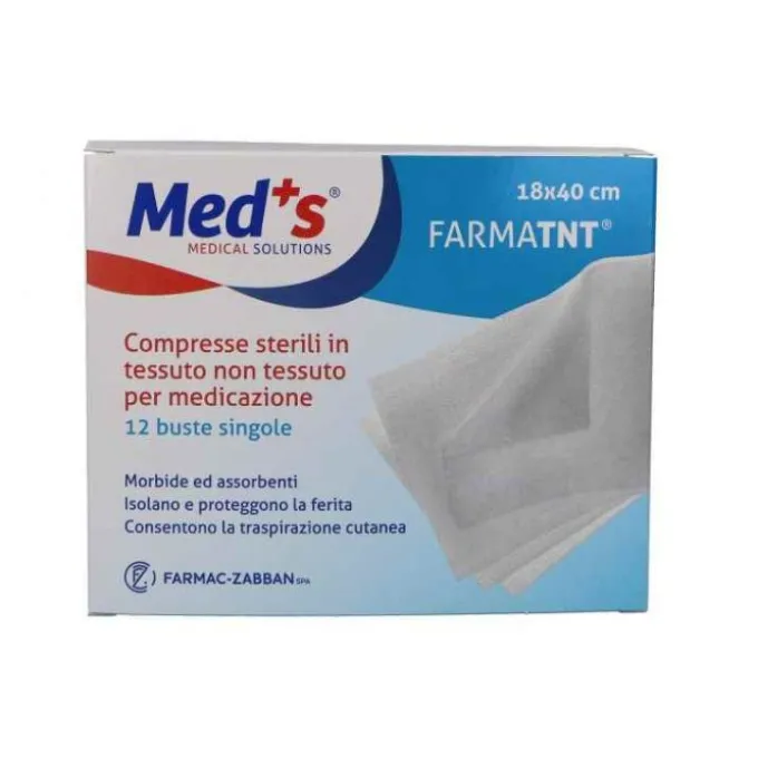 Farmac-Zabban Med's Compresse Di Garza Sterile Tnt 18 X 40 Cm 12 Pezzi