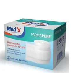 Farmac-Zabban Med's Farmapore Medicazione Autoadesiva Striscia Con Cerotto 1 M X 10 Cm