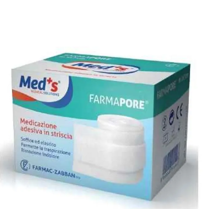 Farmac-Zabban Med's Farmapore Medicazione Autoadesiva Striscia Con Cerotto 1 M X 10 Cm
