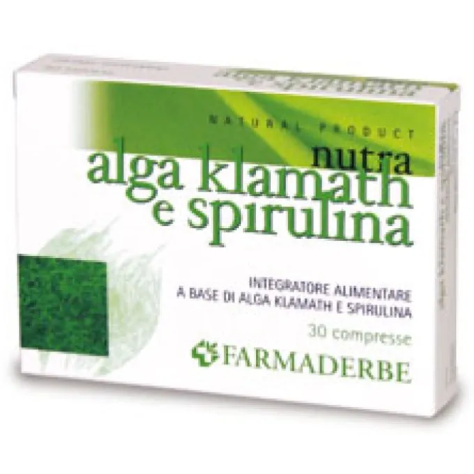 Farmaderbe Alga Klamat Spirulina 30 Compresse Controllo Della Fame E Del Metabolismo