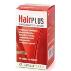 Farmaderbe Hair Plus Integratore Capelli Unghie 60 Compresse Integratori Anticaduta