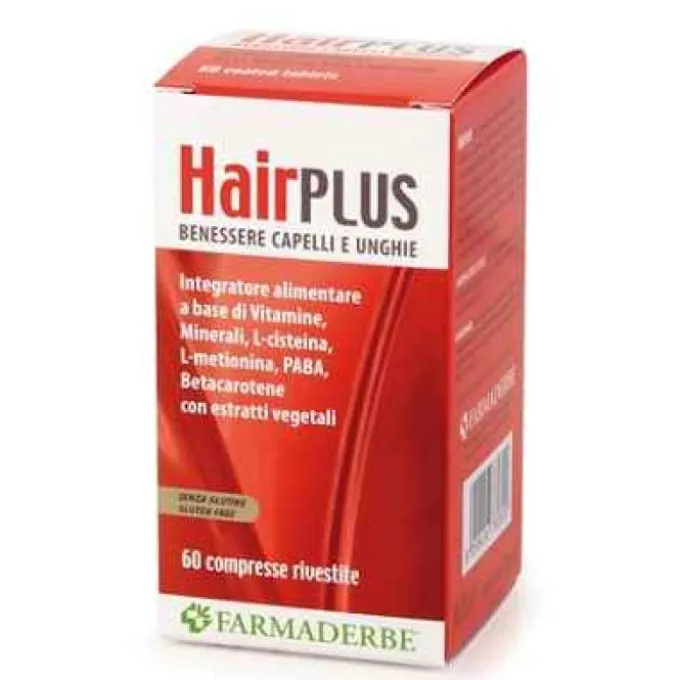 Farmaderbe Hair Plus Integratore Capelli Unghie 60 Compresse Integratori Anticaduta
