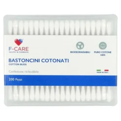 F Care Bastoncini Cotonati 200 Pezzi