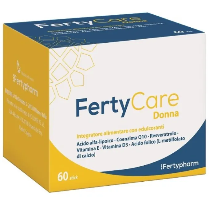 Fertycare 60 Stick Da 2 G Con Edulcoranti Senza Glutine Senza Lattosio Senza Zucchero