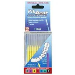 Fimo Pikdent Scovolino Interdentale 3 Giallo 0,6Mm 10 Pezzi Scovolini