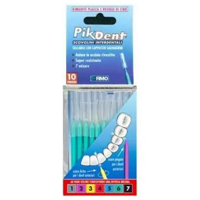 Fimo Pikdent Scovolino Interdentale 6 Verde 1 Mm 10 Pezzi Scovolini