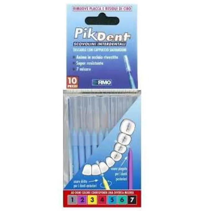 Fimo Pikdent Scovolino Interdentale 5 Azzurro 0,8 Mm 10 Pezzi Scovolini
