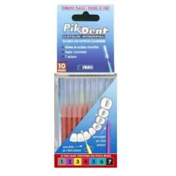 Fimo Pikdent Scovolino Interdentale 4 Rosso 0,7 Mm 10 Pezzi Scovolini