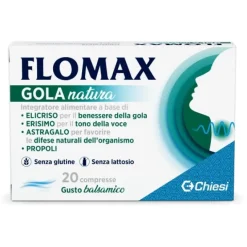 Flomax Gola Natura Balsamico 20 Compresse Con Edulcoranti Senza Glutine E Lattosio