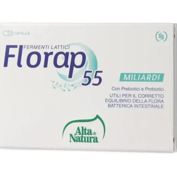 FLORAP 55 MLD 10 CAPSULE FERMENTI LATTICI PROBIOTICI - INTEGRATORE ALIMENTARE
