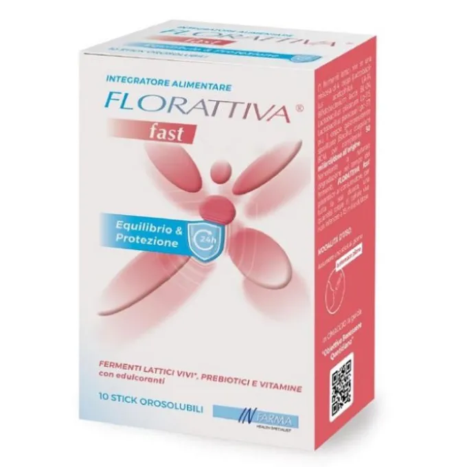 Florattiva Fast 10 Stick Orosolubili Fermenti Lattici