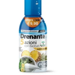 Forhans Puro Drenante 5 Azioni Con Baobab Gusto Ananas 500Ml