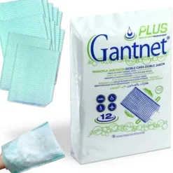 Gantnet Manopola Saponata Con Detergente 12 Pezzi Detersione Pelle Normale